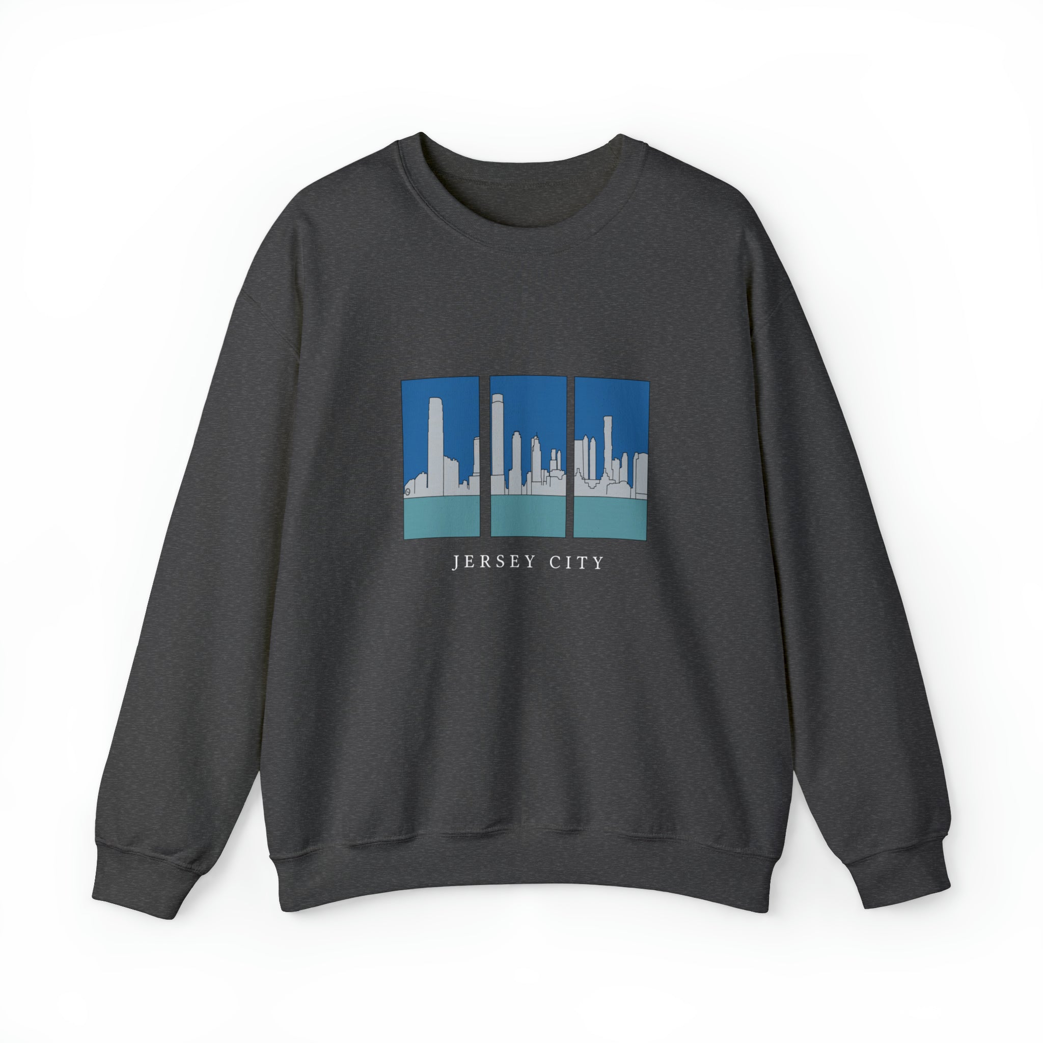 Jersey City Skyline Crewneck - Hudson Main Apparel